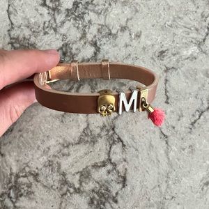 Leather Bracelet with Charms